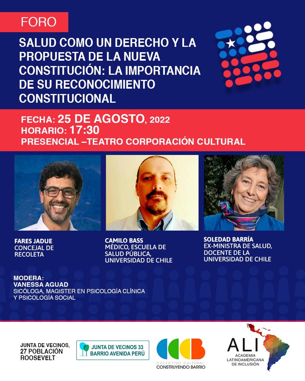 Foro: Salud como un derecho y la propuesta de la Nueva Constitución