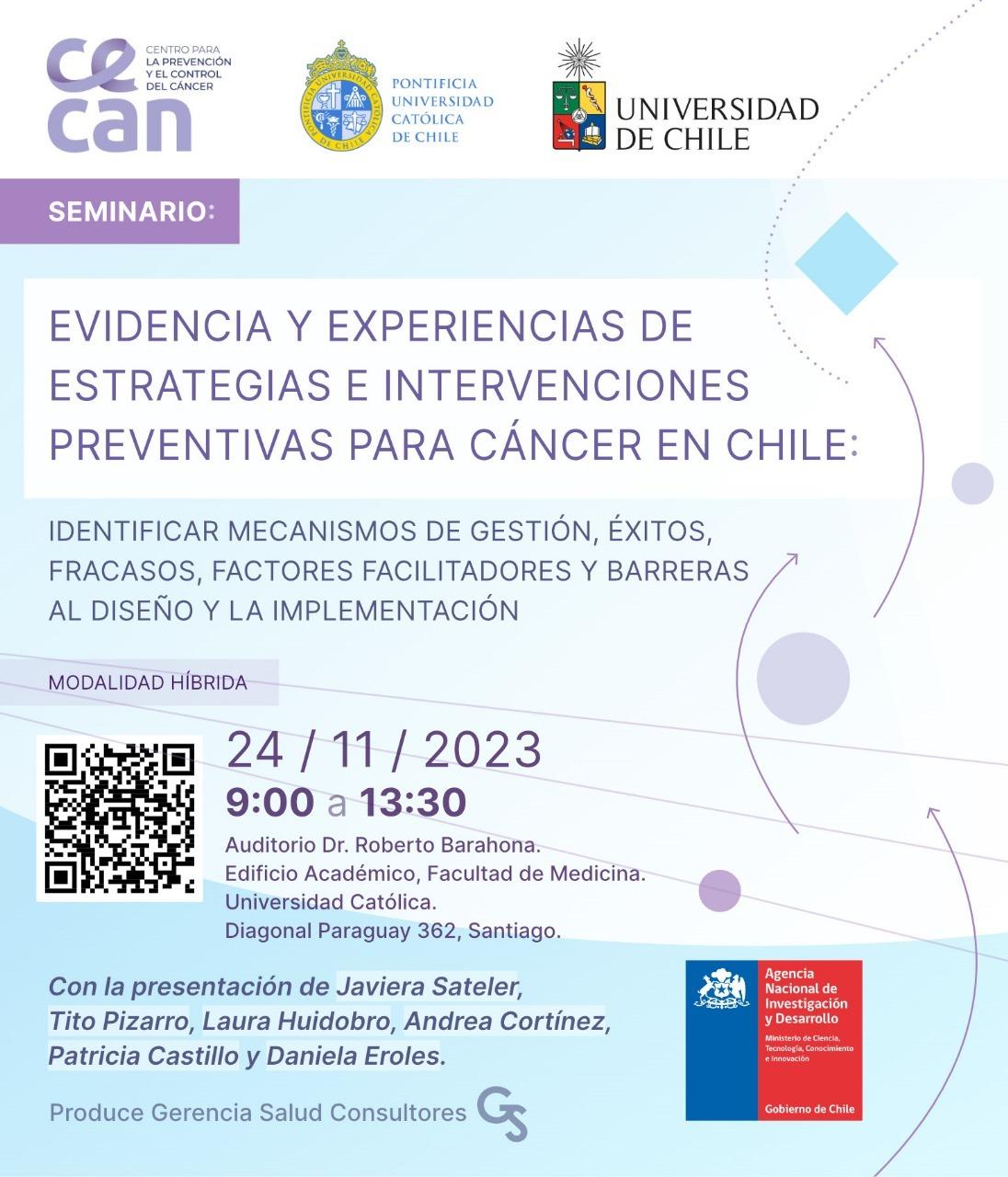 Seminario Evidencia y experiencias de estrategias e intervenciones