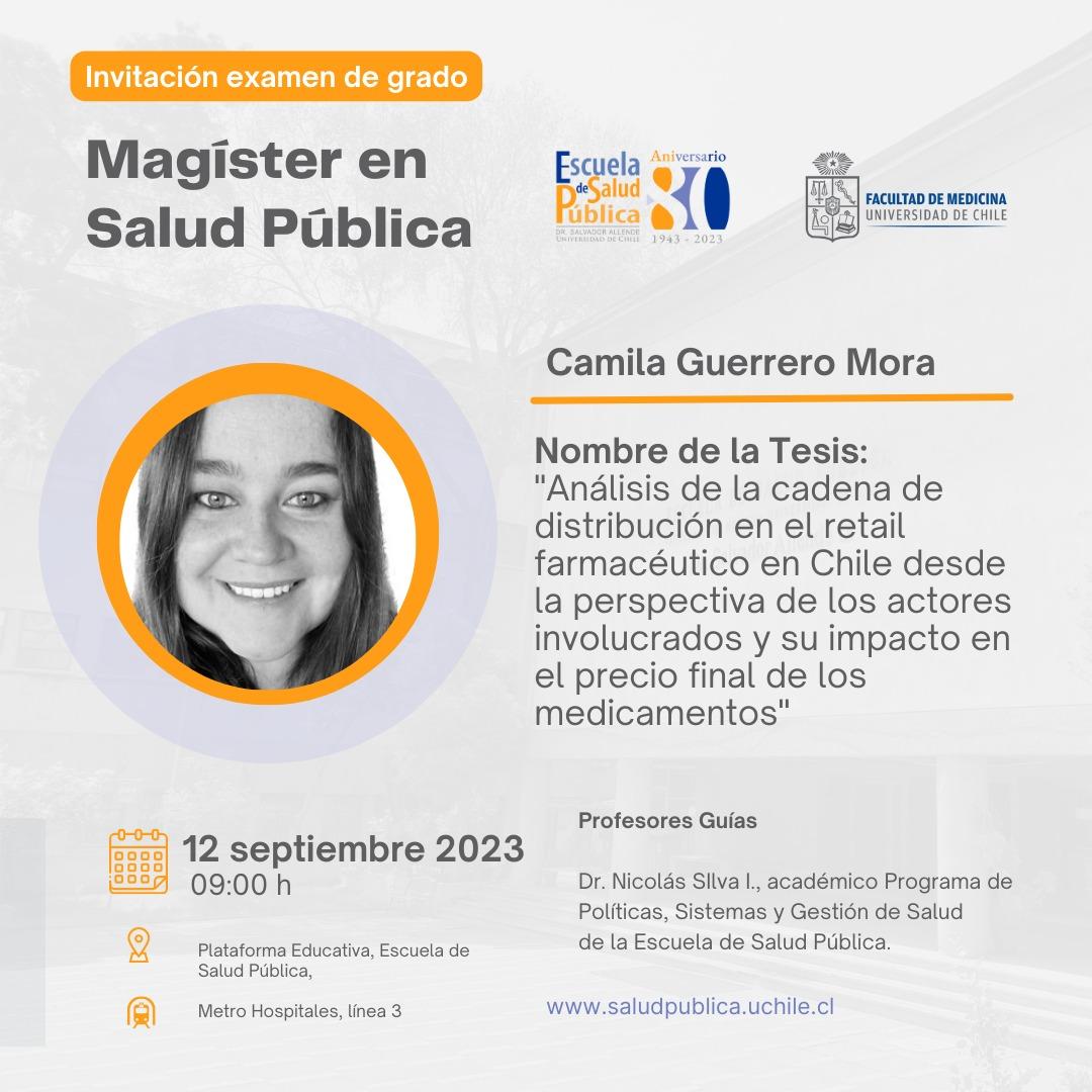 Postgrado Magíster en Salud Pública, Escuela de Salud Pública