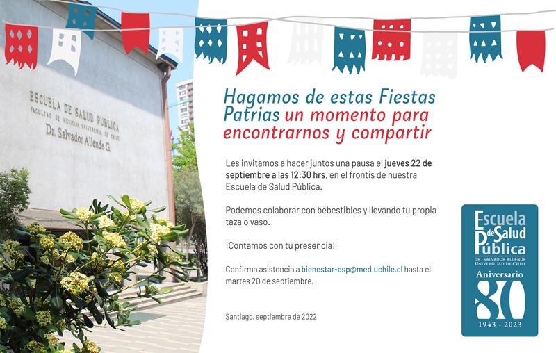 Invitación Celebración de fiestas patrias en la ESP