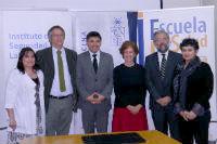 Autoridades de la Escuela de Salud Pública; Facultad de Medicina y; el Instituto de Seguridad Laboral