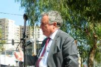 Rector de la U. de Chile y compañero de Carlos, Dr. Ennio Vivaldi, dirigió emotivas palabras.