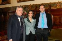 Rector Vivaldi, Dra. Erazo y senador Girardi.