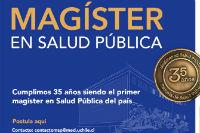 Postula al Magíster en Salud Pública hasta el 31 de agosto.