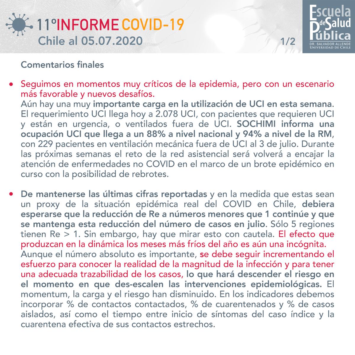 Informe Covid 19. Chile al 05/07/2020 (décimo primer reporte)