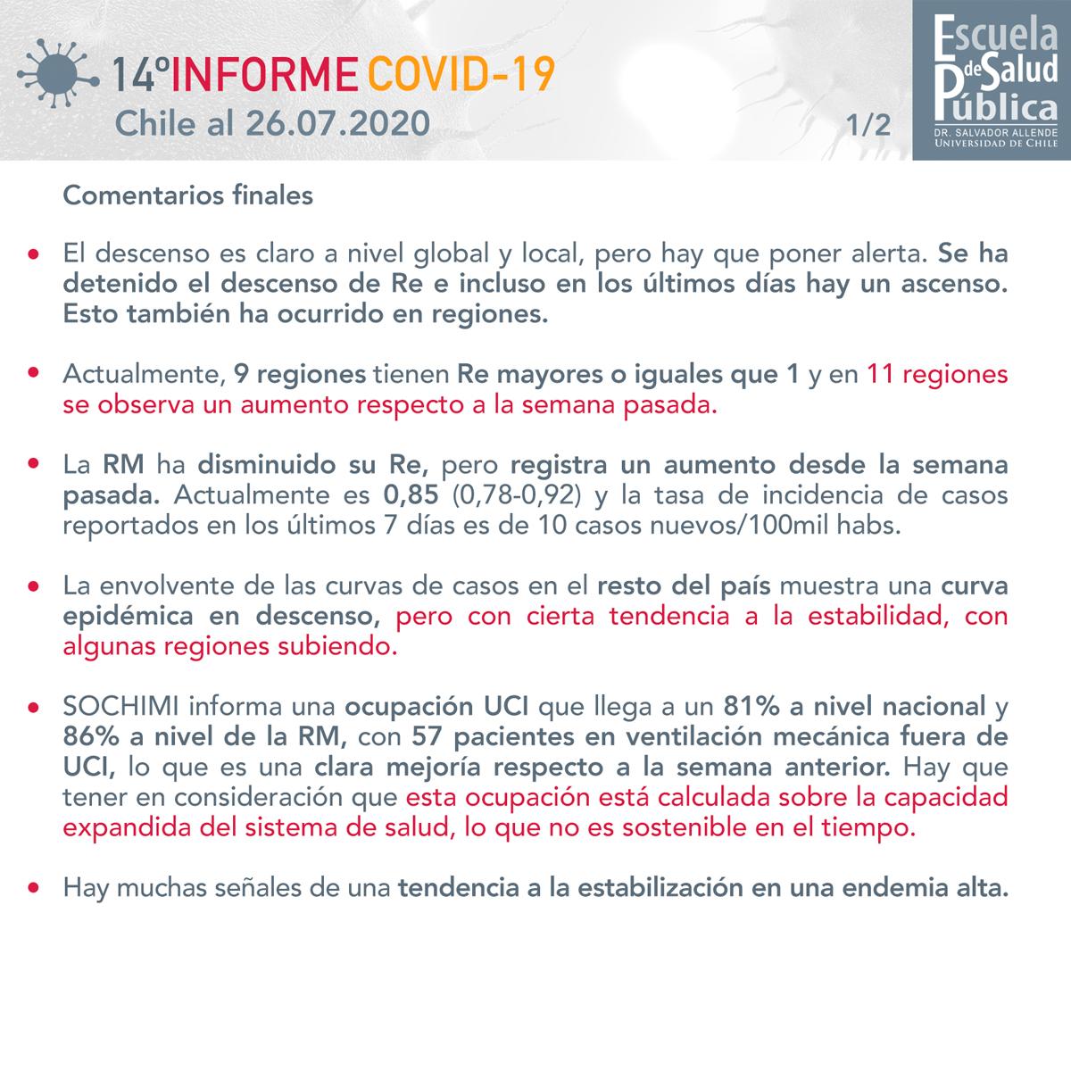 Informe Covid 19. Chile al 26/07/2020 (décimo cuartoreporte)