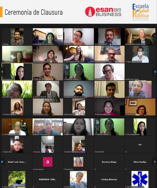 59 profesionales de distintas áreas de la salud, alumnos de la Maestría en Gerencia de Servicios de Salud impartida por la Universidad ESAN, participaron en clases vespertinas dos veces a la semana.