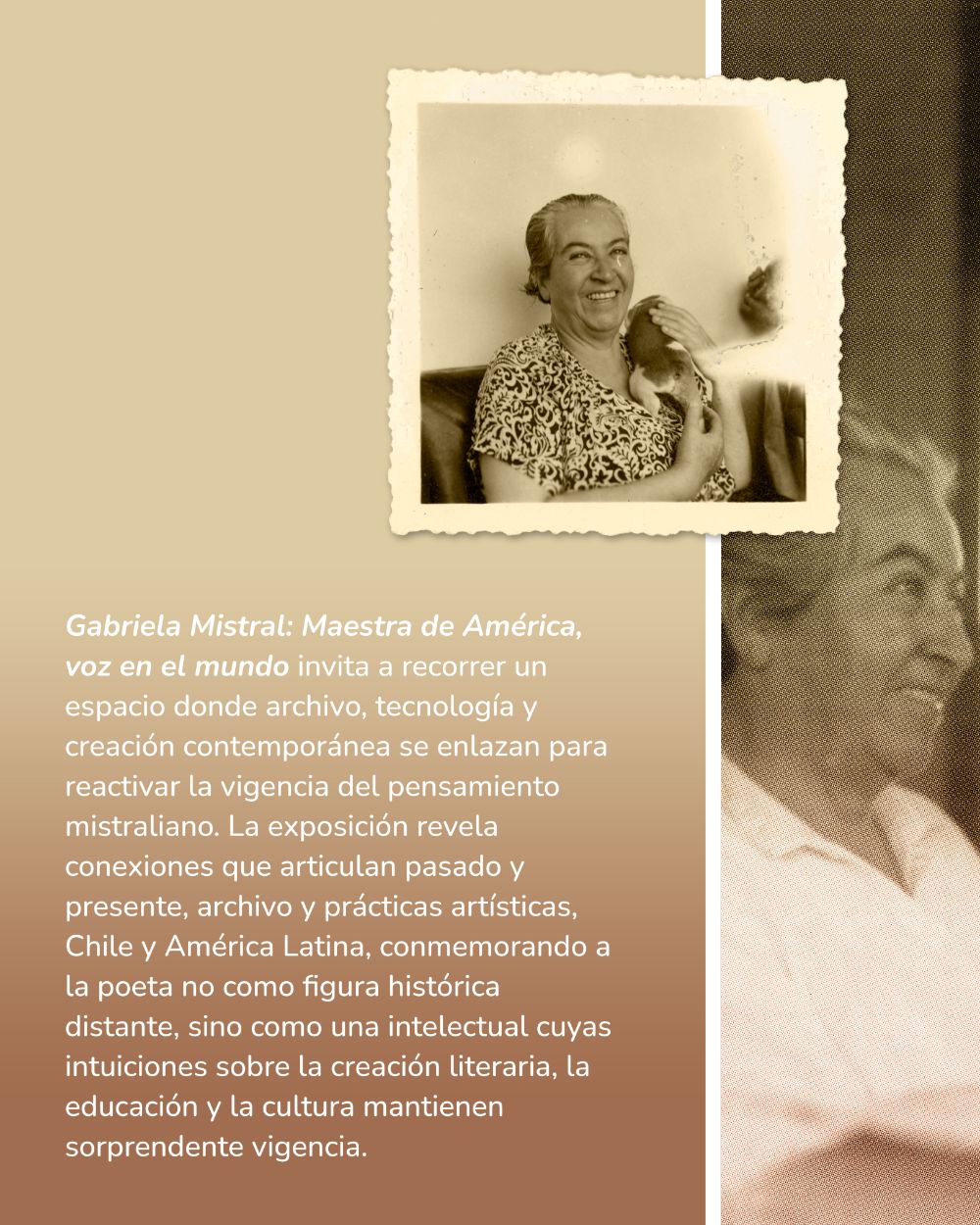  "Gabriela Mistral: maestra de América, voz en el mundo".