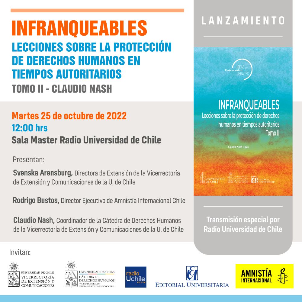 La instancia tendrá lugar en la Sala Master de la Radio Universidad de Chile, ubicada en Miguel Claro 509, comuna de Providencia.