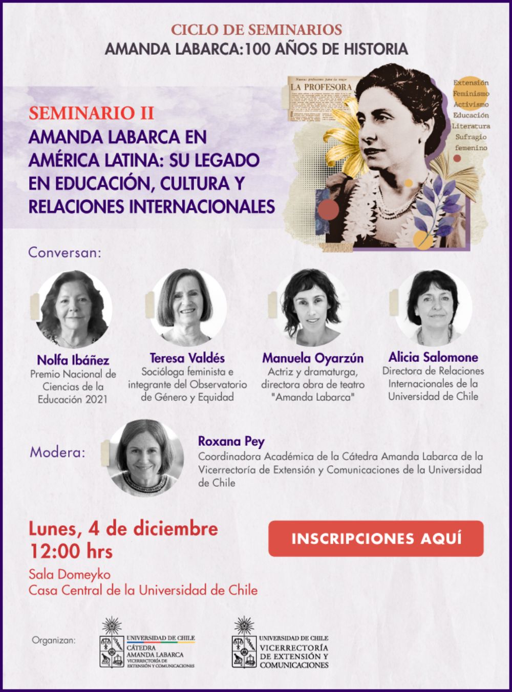 Afiche II Seminario Amanda Labarca