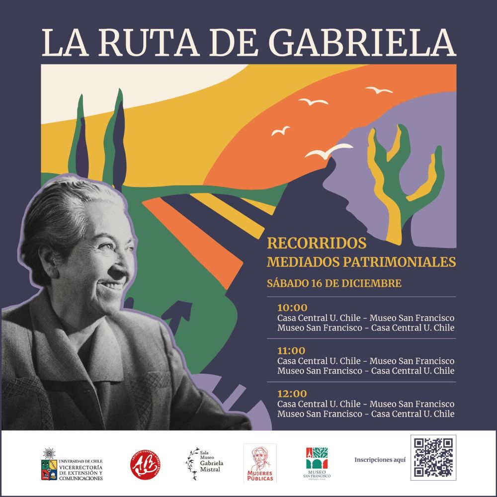 Afiche de la actividad recorrido gabriela mistral
