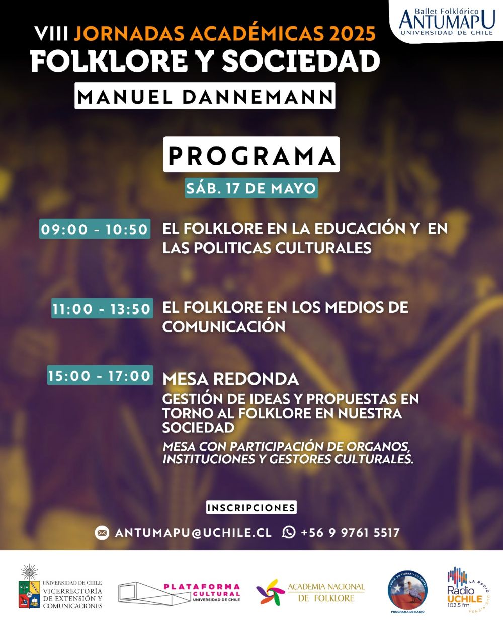 VIII Jornadas Académicas Folclore y sociedad  “Manuel Dannemann”.
