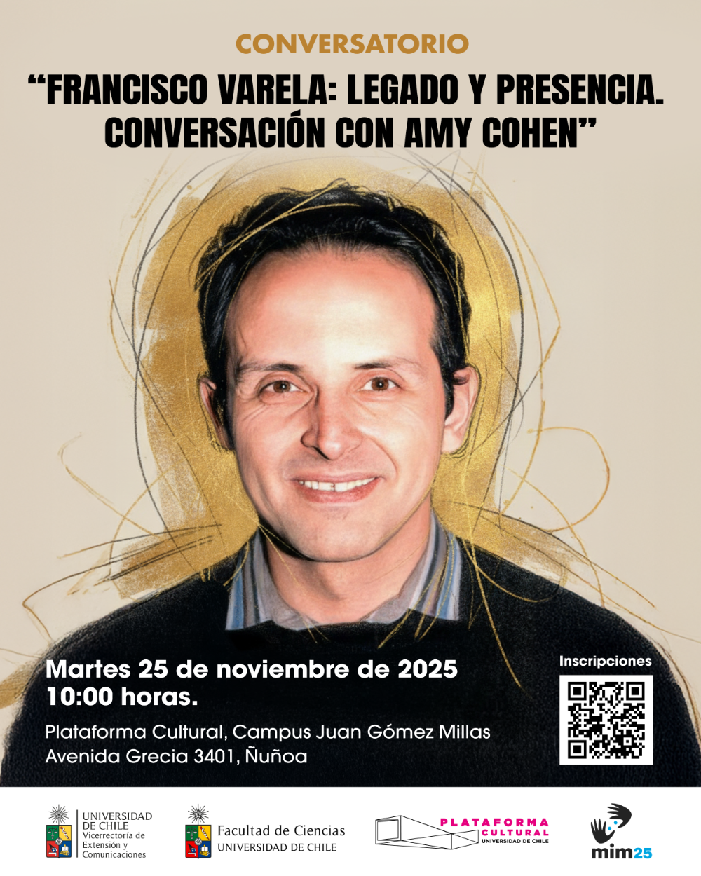 U. de Chile invita a conversatorio abierto con Amy Cohen, viuda del neurobiólogo Francisco Varela