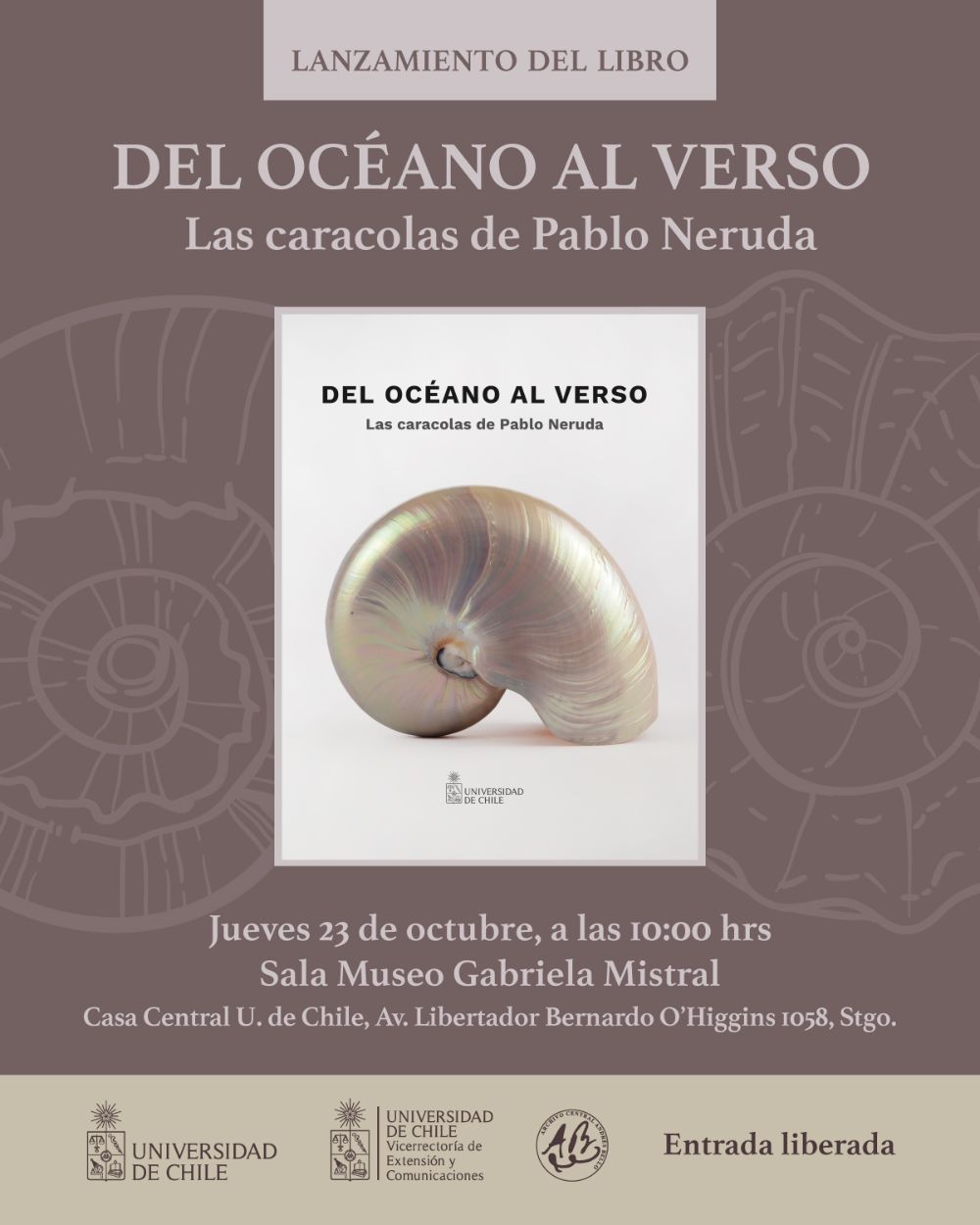 Lanzamiento del libro "Del océano al verso. Las caracolas de Pablo Neruda"