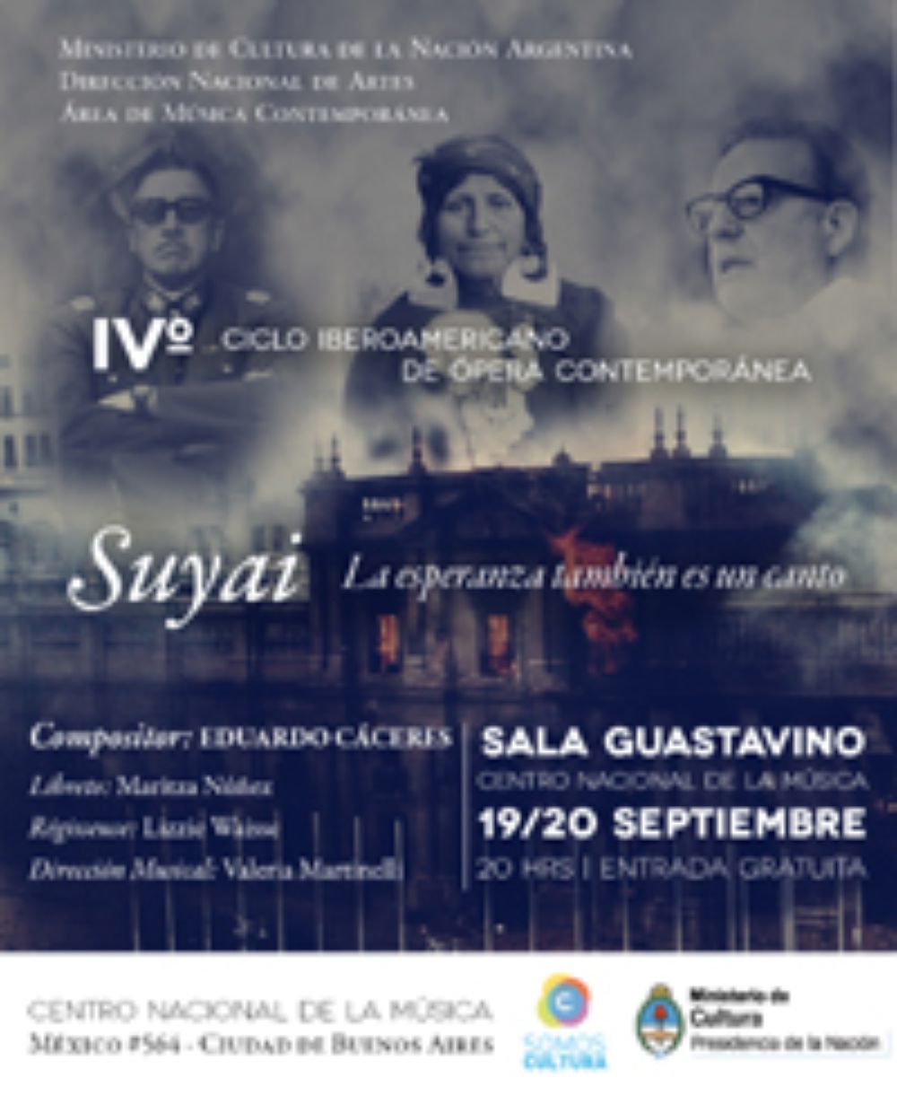 La ópera del prof. Cáceres aúna la experiencia histórica entre Chile y Argentina durante la dictadura. Estreno en la Sala Guastavino del Centro Nacional de la Música el 19 y 20 de sept. en Argentina.