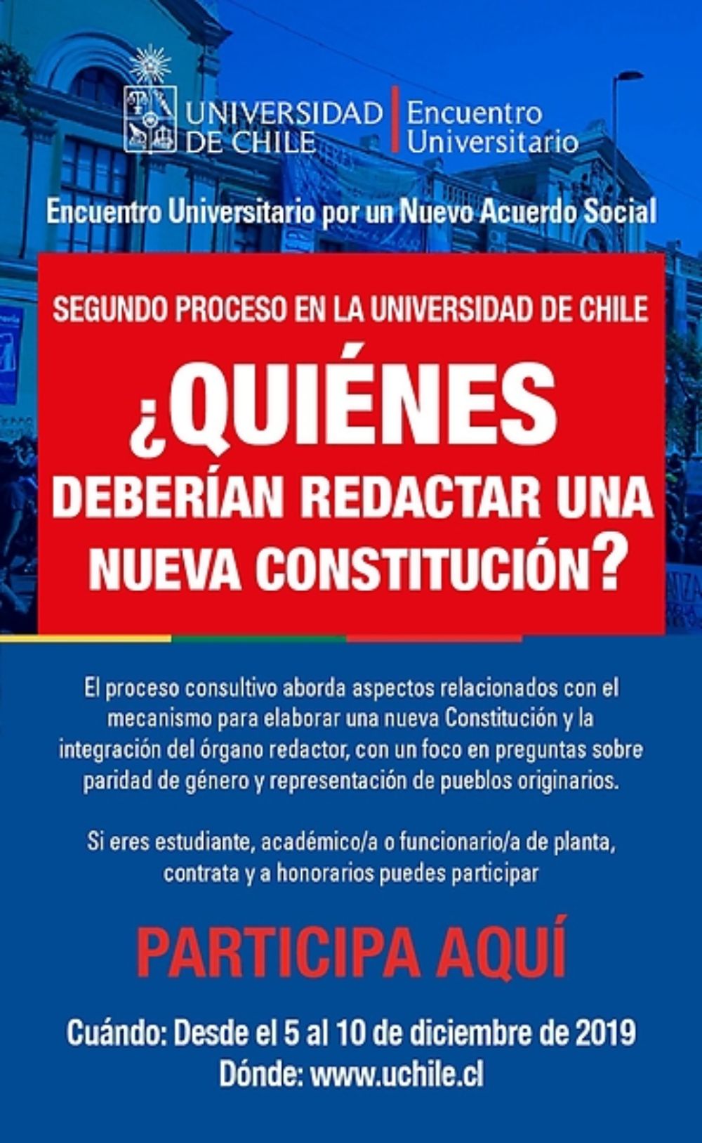 La votación se abrirá este jueves 5 de diciembre y concluirá el 10 del mismo mes al mediodía.