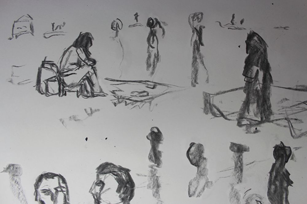 Esta distinción le permitió a la estudiante exponer por primera vez junto a otros artistas, que es lo que realmente la dejó muy contenta.