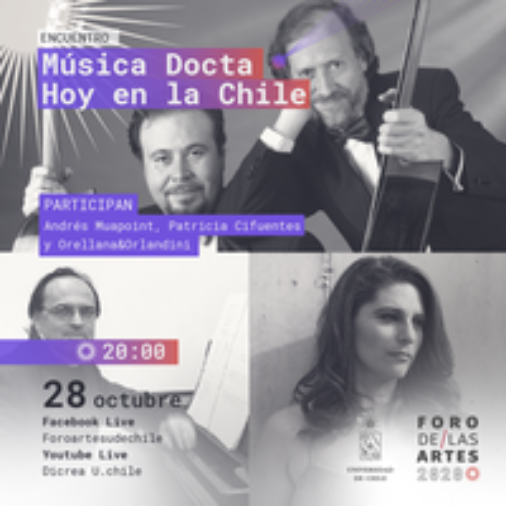 Académicos DMUS se suman a las actividades virtuales del Foro de las Artes