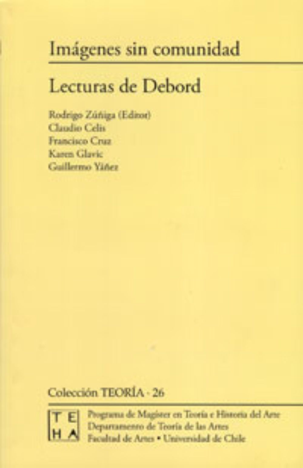 Libro "Imágenes sin comunidad. Lecturas de Debord"