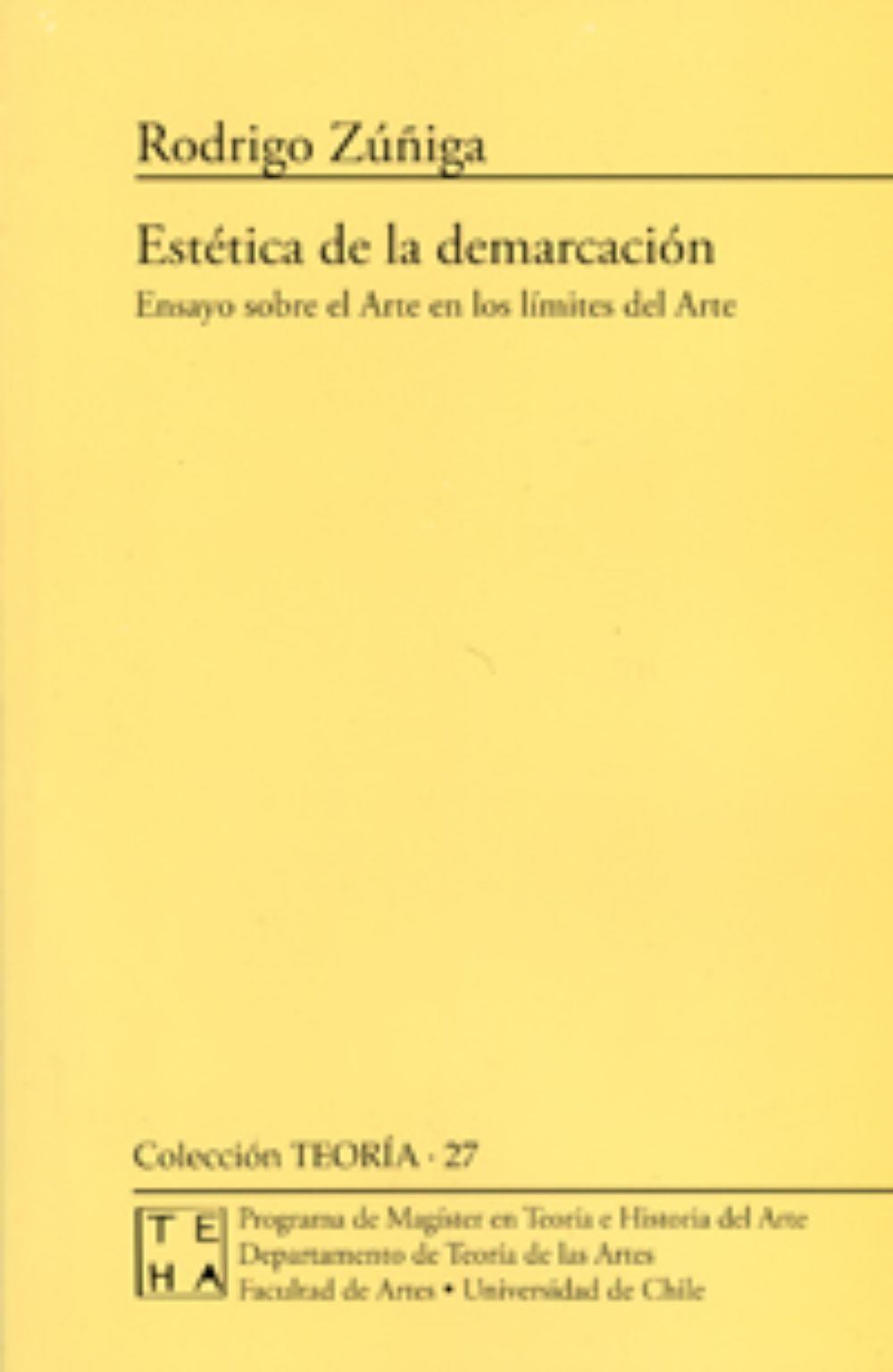 Libro "Estética de la demarcación. Ensayo sobre el Arte en los límites del Arte"