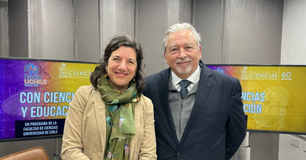 Aisen Etcheverry, Ministra de Ciencia, Tecnología, Conocimiento e Innovación y Dr. Raul Morales Segura, Decano de la Facultad de Ciencias