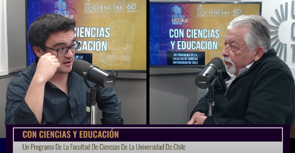 El Dr. Carlos Manzano, académico del Departamento de Química y el Dr. Raúl Morales, Decano de la Facultad de Ciencias de la Universidad de Chile