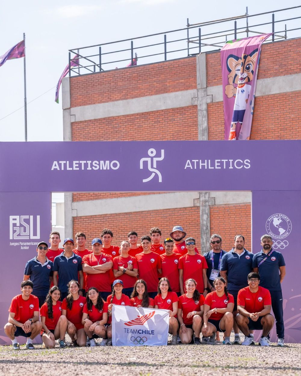 Team Chile de atletismo en los Juegos Panamericanos Junior Asunción 2025