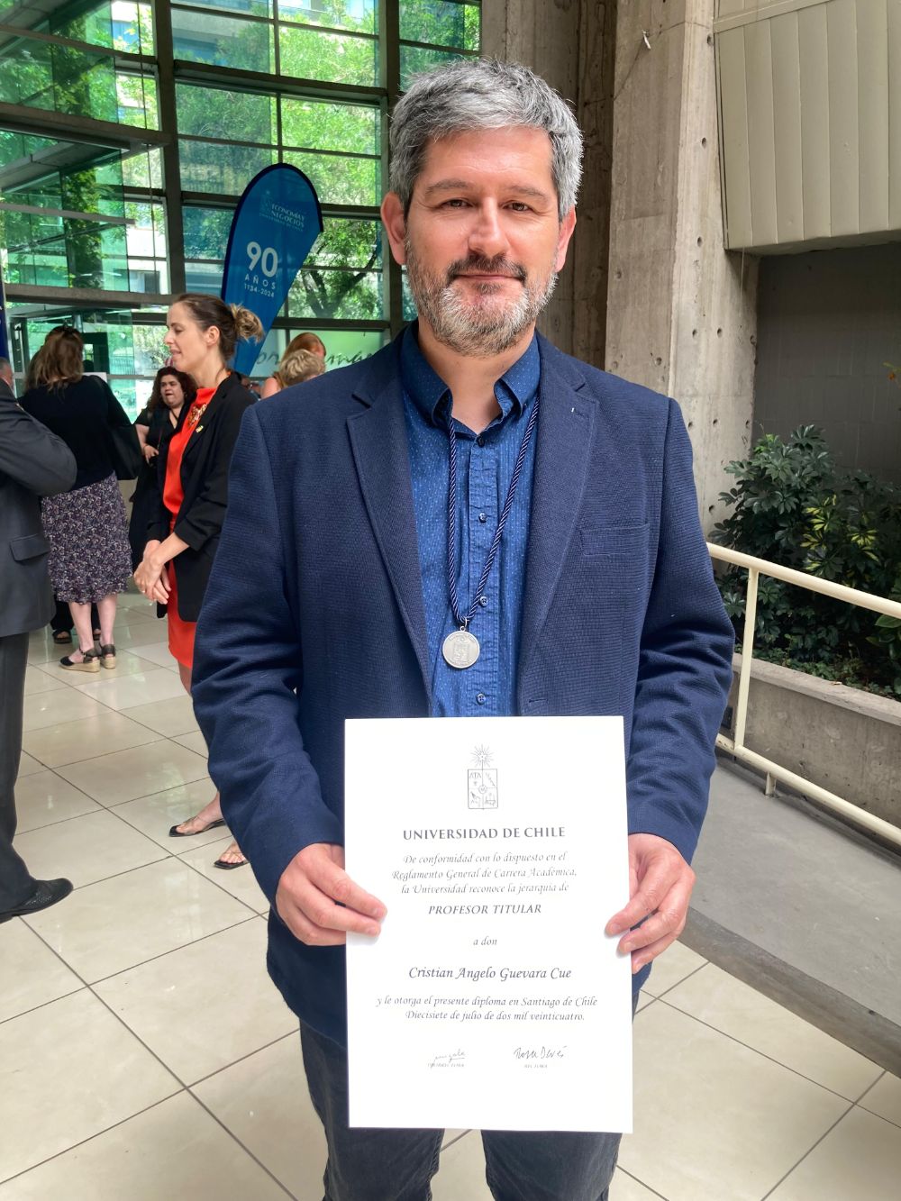Ángelo Guevara, académico de Transporte DIC fue ascendido a Prof. Titular a mediados de 2024