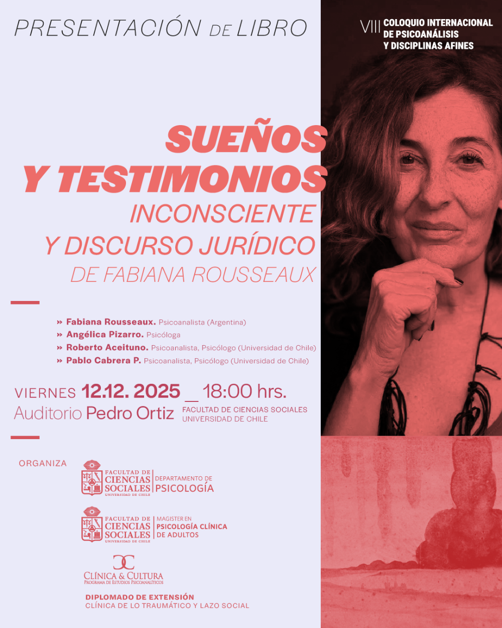 Presentación del Libro "Sueños y Testimonios. Inconsciente y Discurso Jurídico de Fabiana Rousseaux".