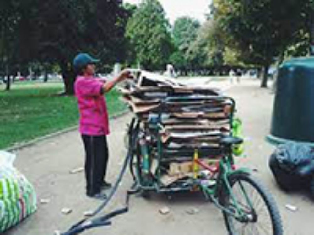 También plantea que, históricamente, ha habido personas cuyos roles y procesos han sido invisibilizados, uno de ellos es el de los cartoneros o ahora llamados "recicladores de base"