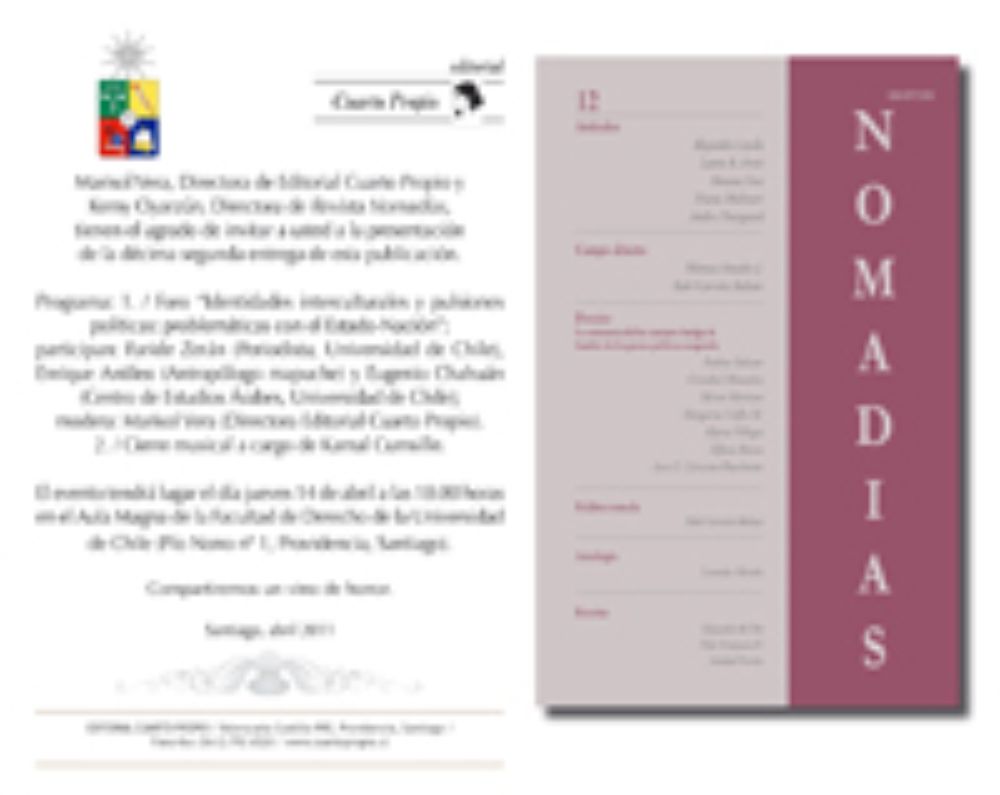 La presentación se realizará en el Aula Magna de la Facultad de Derecho de la Universidad de Chile.