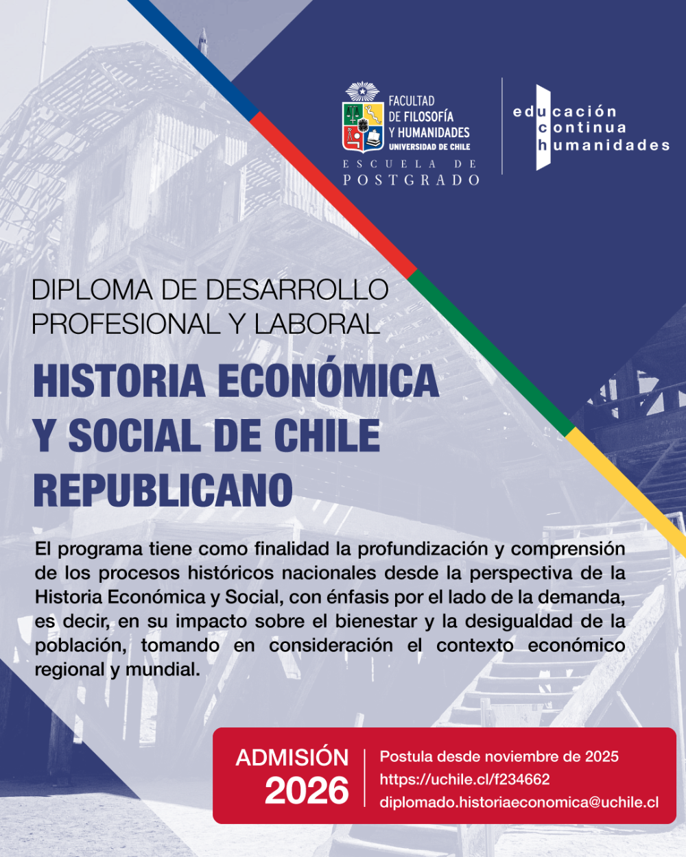 Diploma de Desarrollo Profesional y Laboral en Historia Económica y Social de Chile Republicano