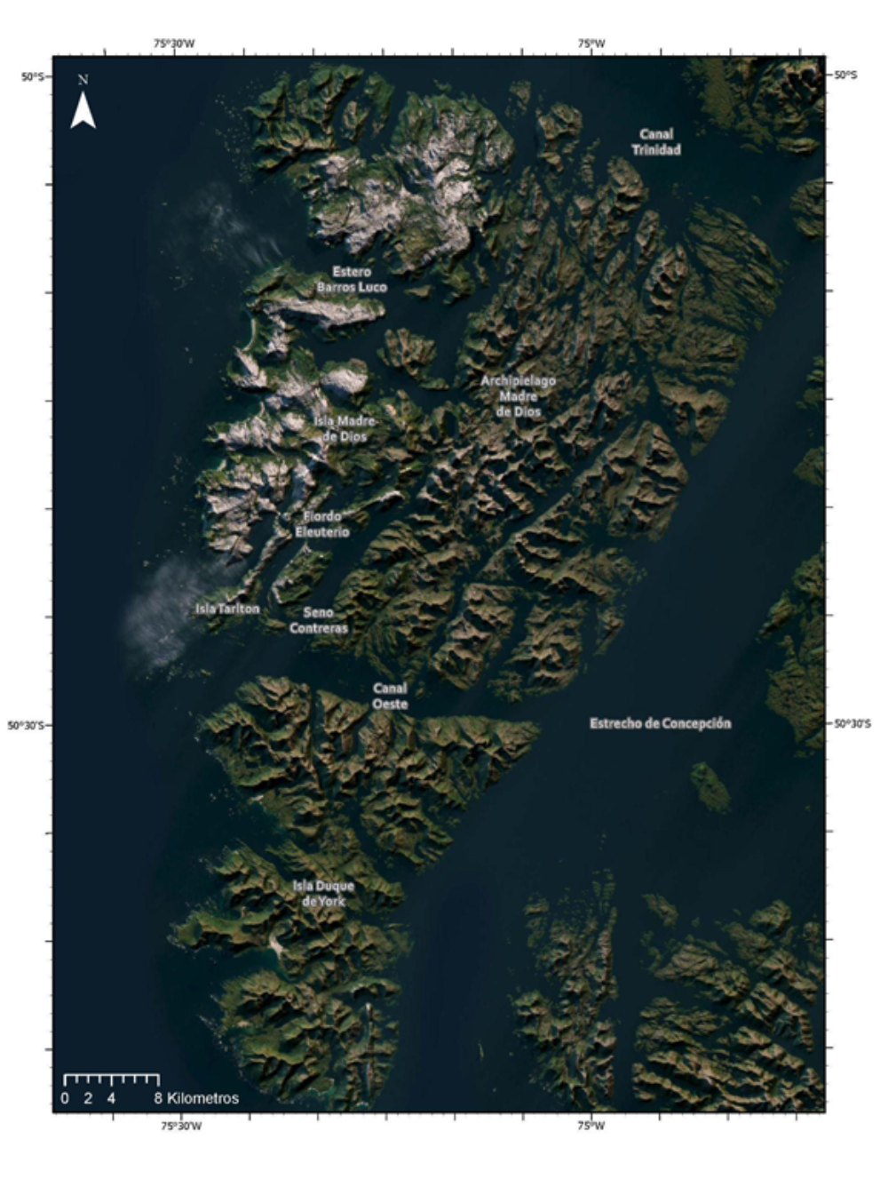 El Archipiélago Madre de Dios se encuentra en la Patagonia Chilena, en la región de Magallanes.