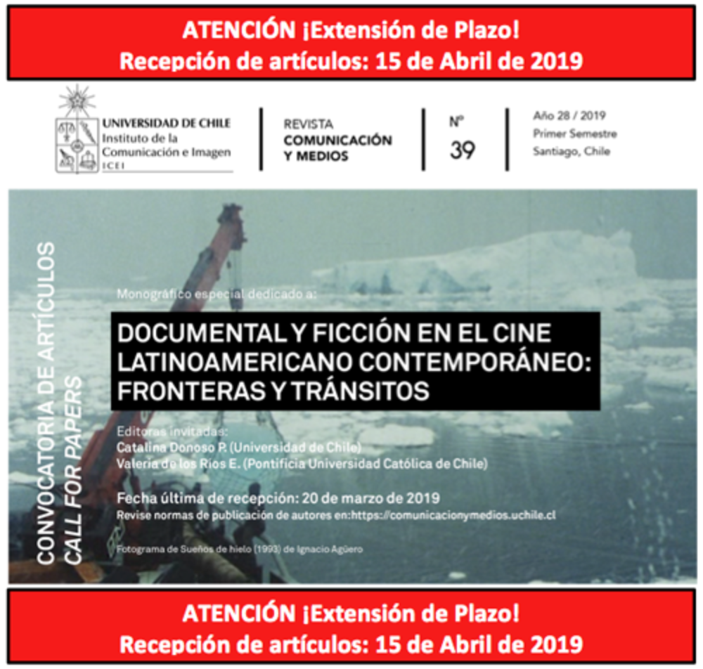 Llamado para Revista Comunicación y Medios n° 39