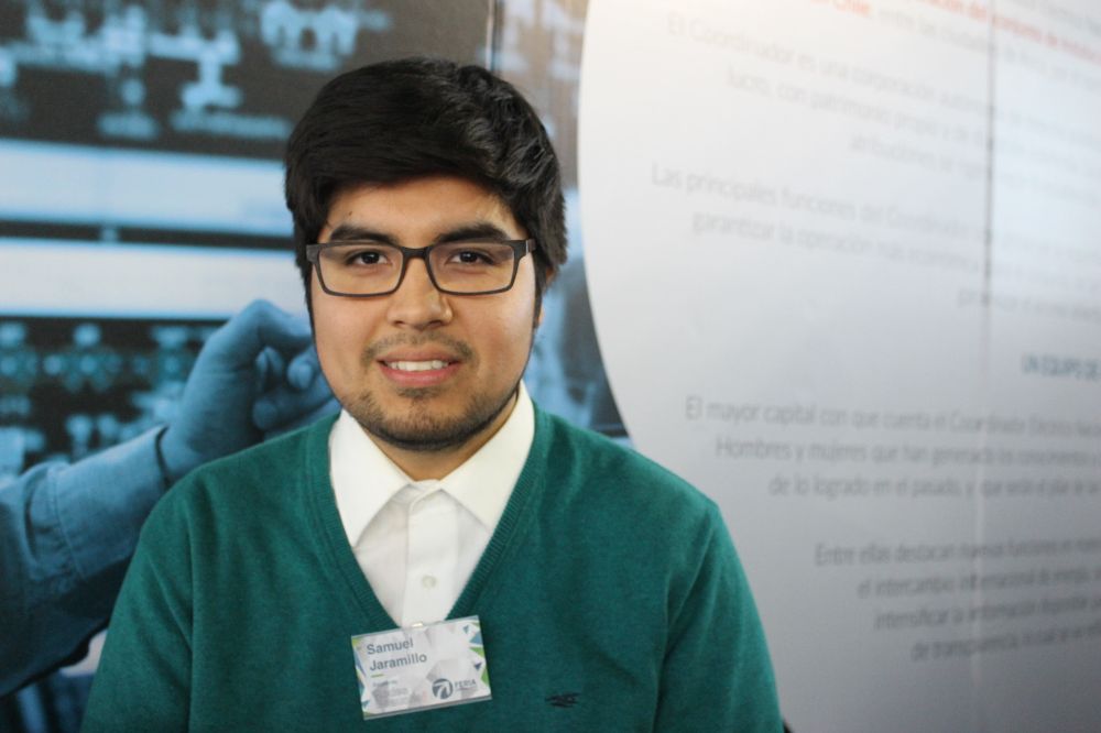 Sergio Jaramillo, estudiante de la FCFM y asistente de la Empresa Coordinadora Eléctrica Nacional