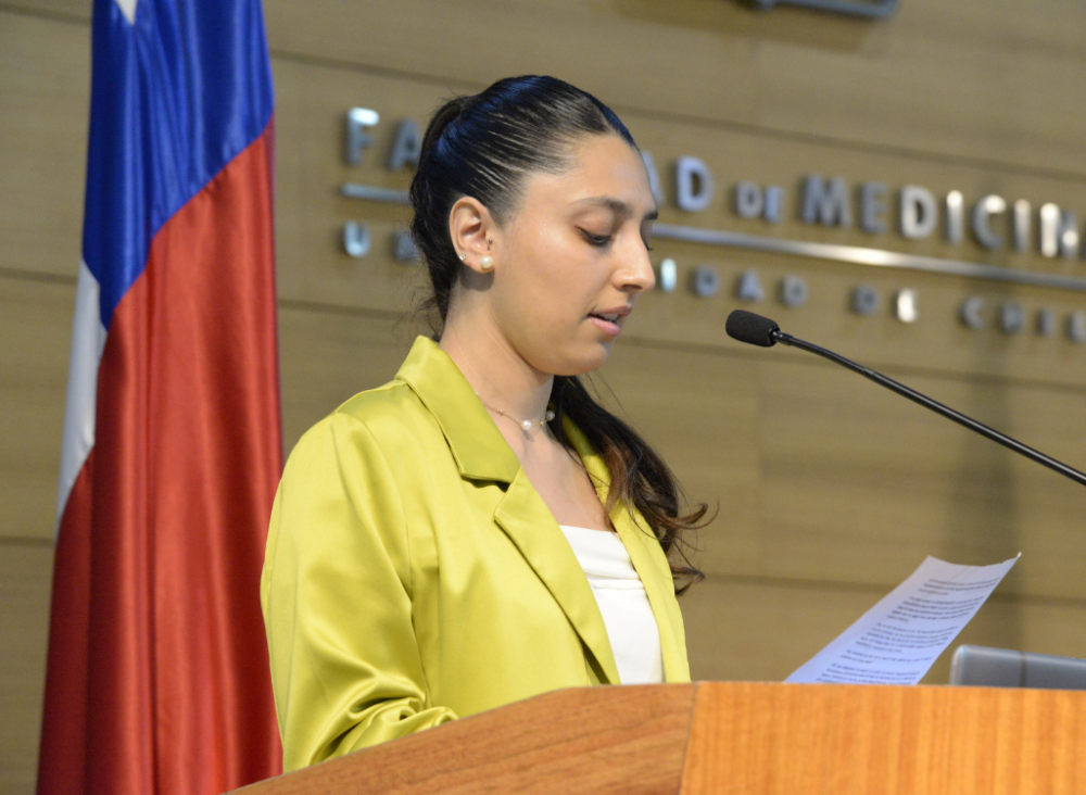 Kinesióloga Angel Farías, representante de la promoción 2024. 