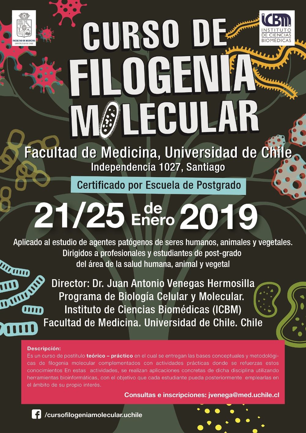 Curso: Filogenia molecular aplicada al estudio de agentes patógenos