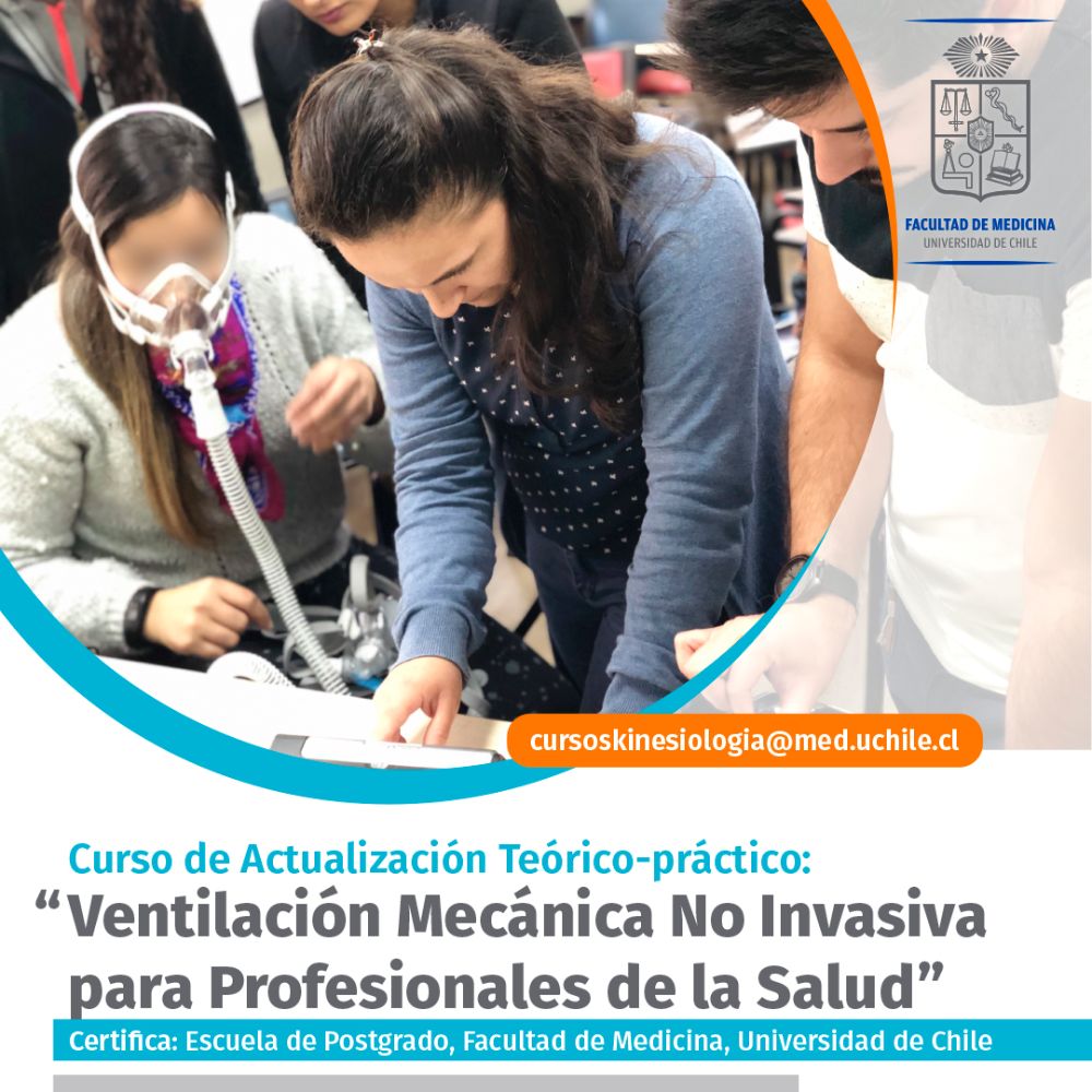 Afiche curso Ventilación Mecánica No Invasiva para profesionales de la Salud