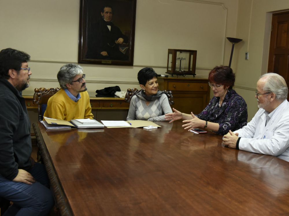 Prof. Luis Romero, de la Junta Electoral Local; dr. Eduardo Tobar, vicedecano (s), y dres. Graciela Rojas, Ulrike Kemmerling y Benjamín Suárez.