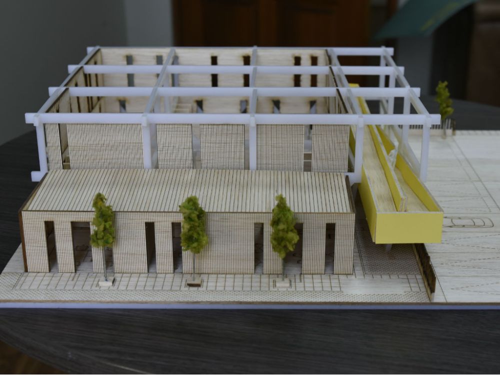 El edificio contempla dos pisos y la posibilidad de levantar un tercero a futuro.  