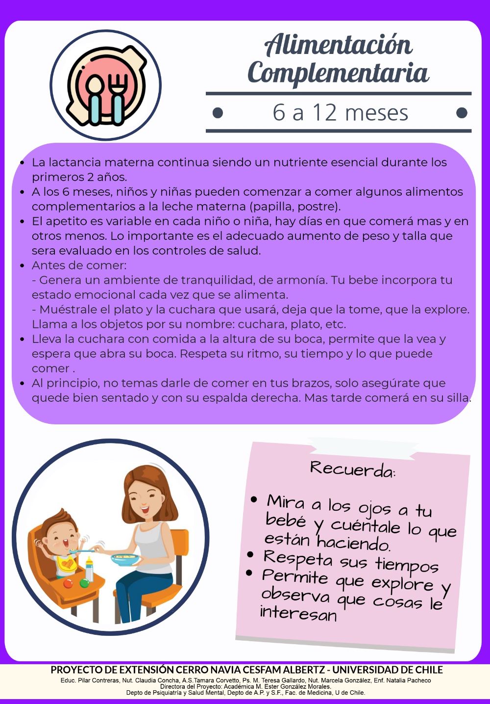 Este tipo de material fue entregado a los padres en los stand informativos