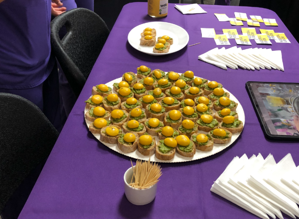 El producto ganador del premio del público: Wevo, un sucedáneo vegetal de huevo para veganos, creado por Raquel Rathgeb, Aranxa Rojas y Benjamín Solís