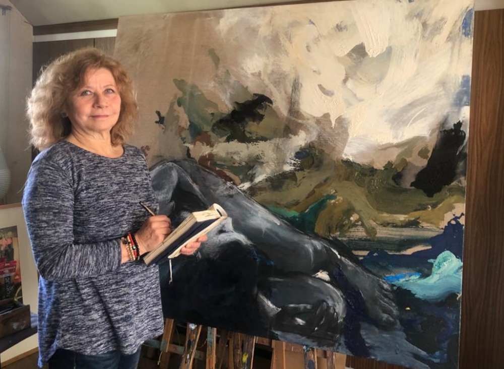 Lotte Sanders, artista plástica en la Facultad de Medicina