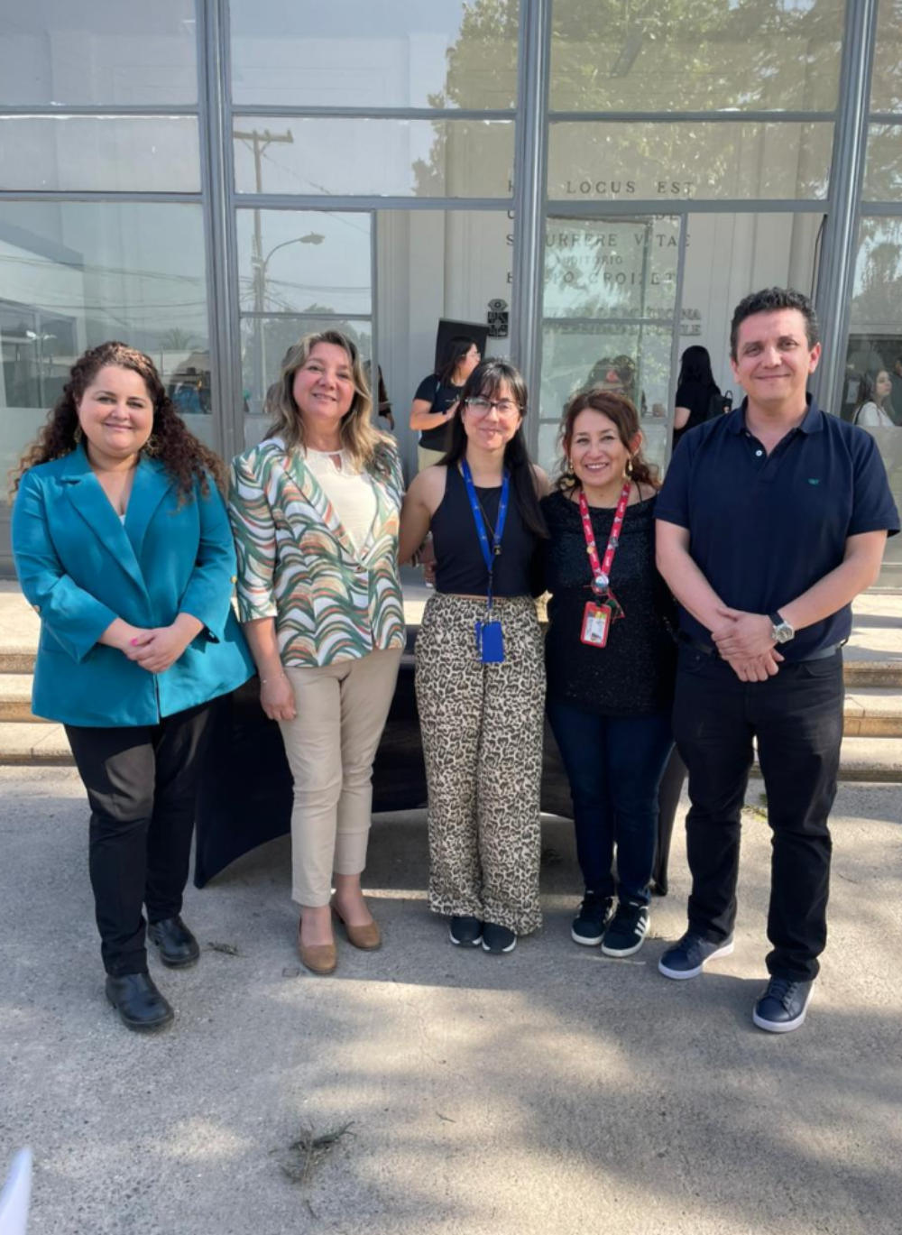 Profesores Alicia Carrasco, Judith Poza, Sandra Jeldres, Sandra Oyarzo y Leonardo Reyes