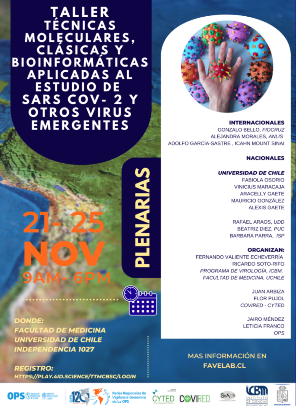 Taller de técnicas moleculares clásicas y bioinformáticas aplicadas al estudio de SARS CoV-2 y otros virus emergentes