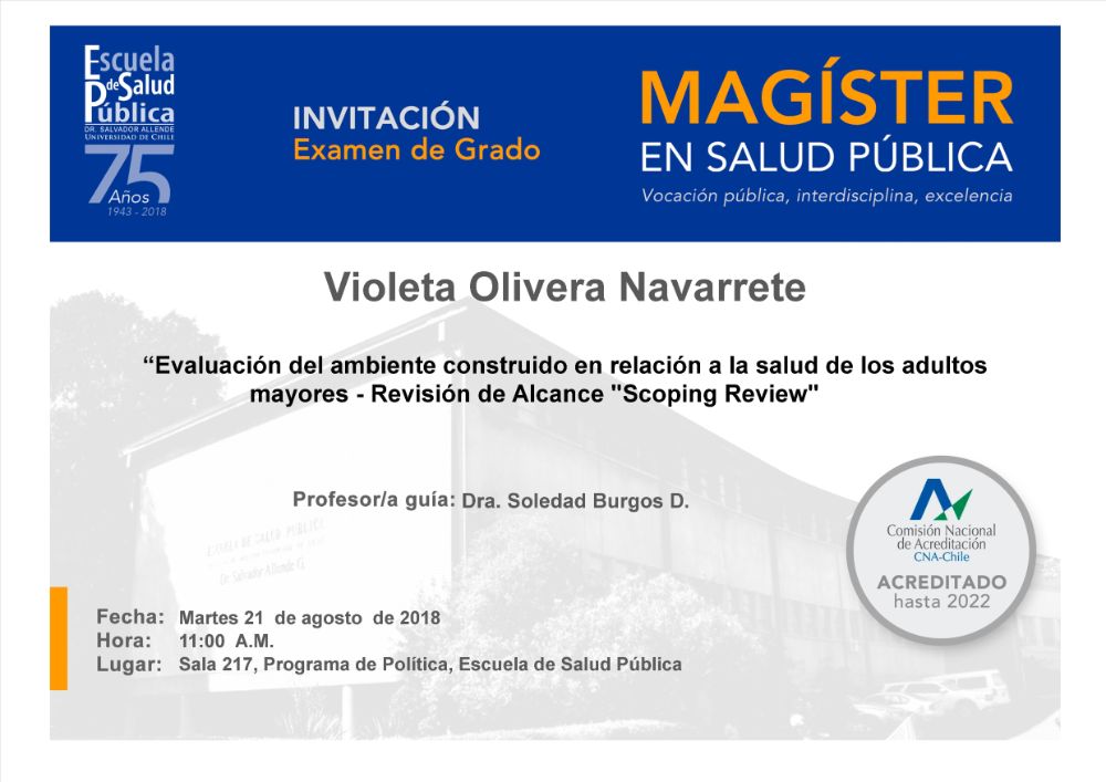 Examen de Grado Magíster en Salud Pública