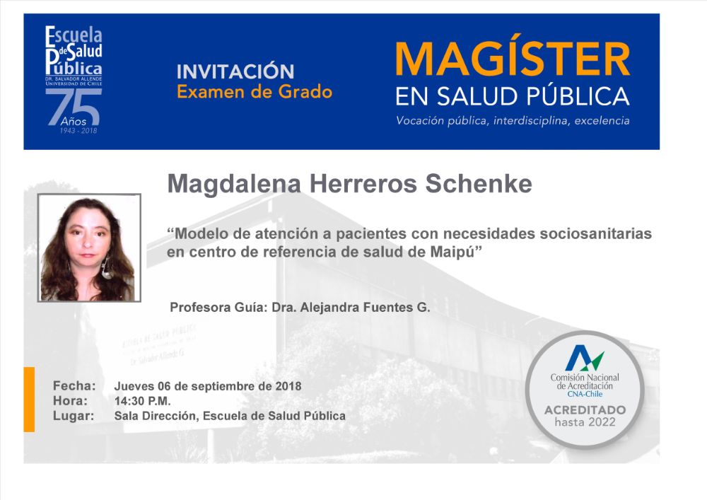 Examen de Grado Magíster en Salud Pública