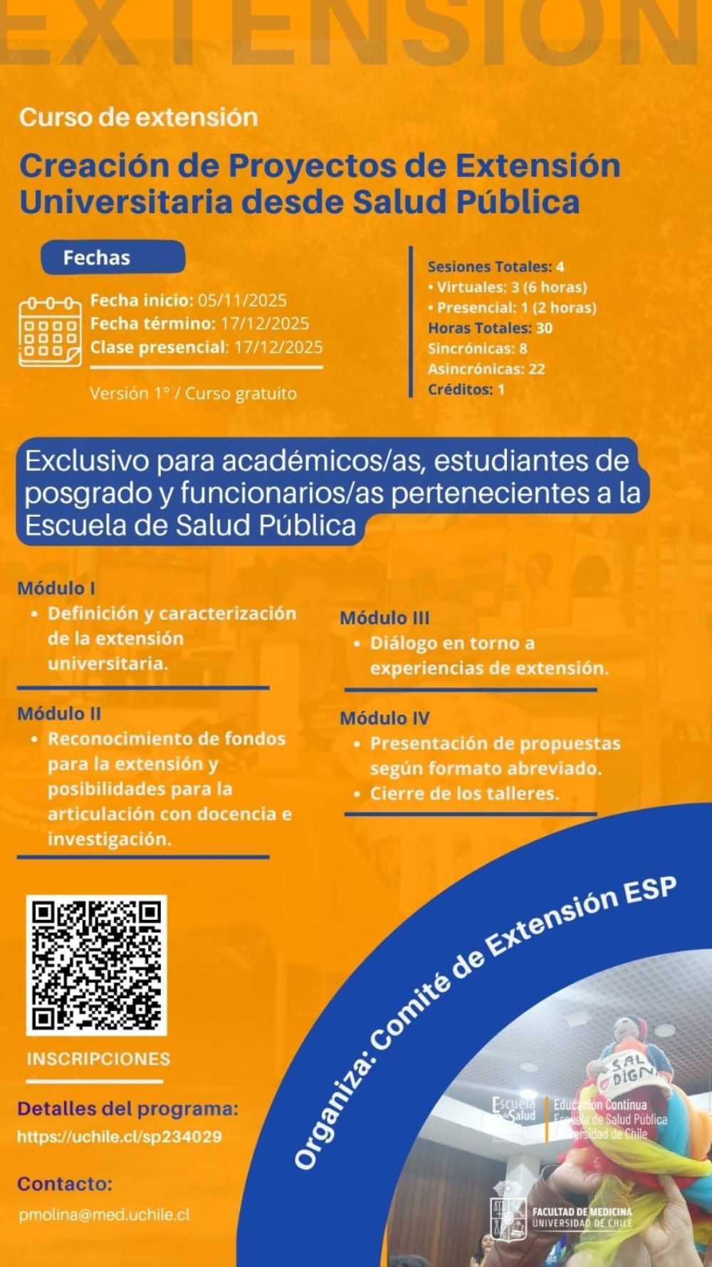 Creación de Proyectos de Extensión Universitaria desde Salud Pública