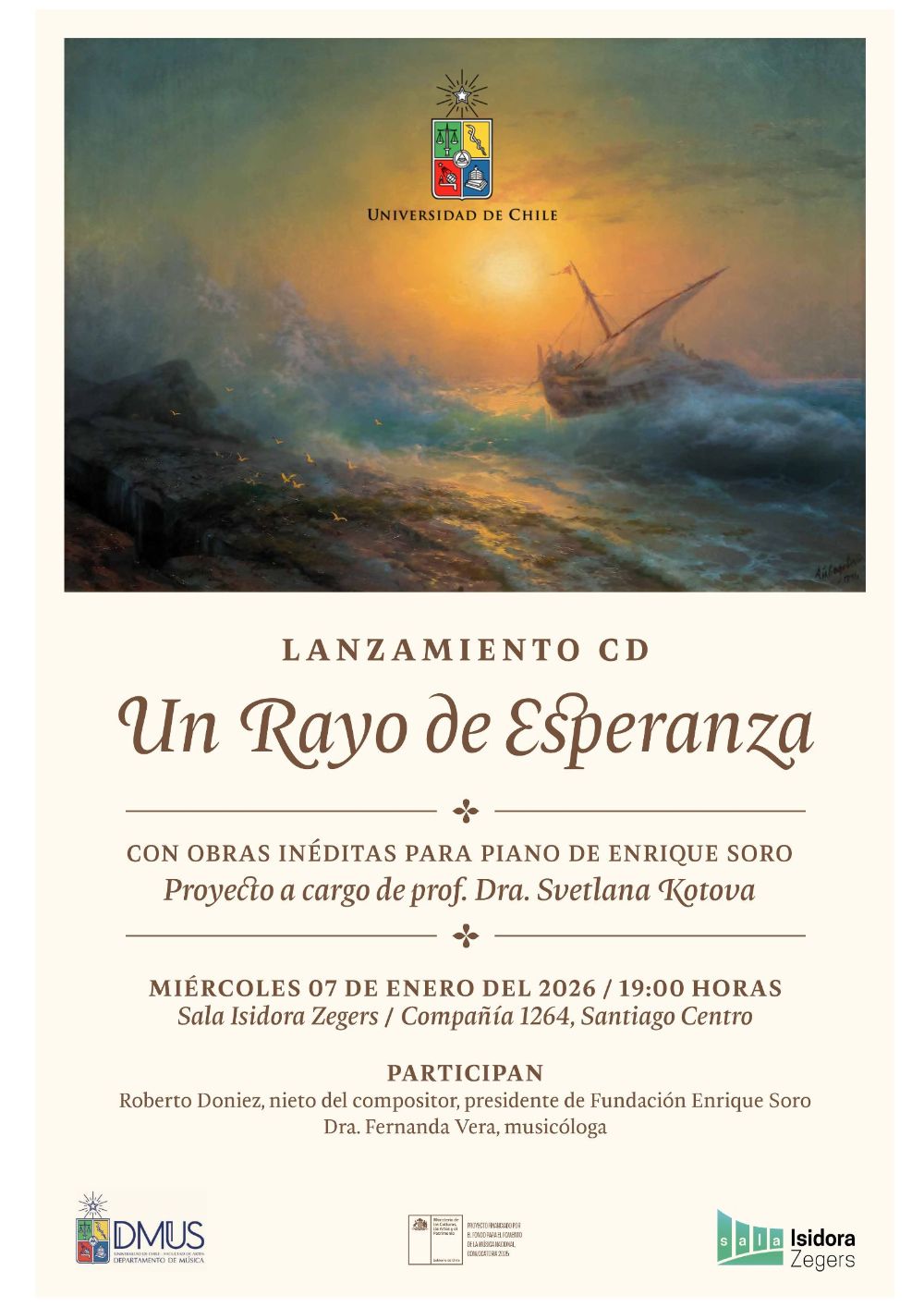 Invitación para lanzamiento de Cd Un Rayo de Esperanza