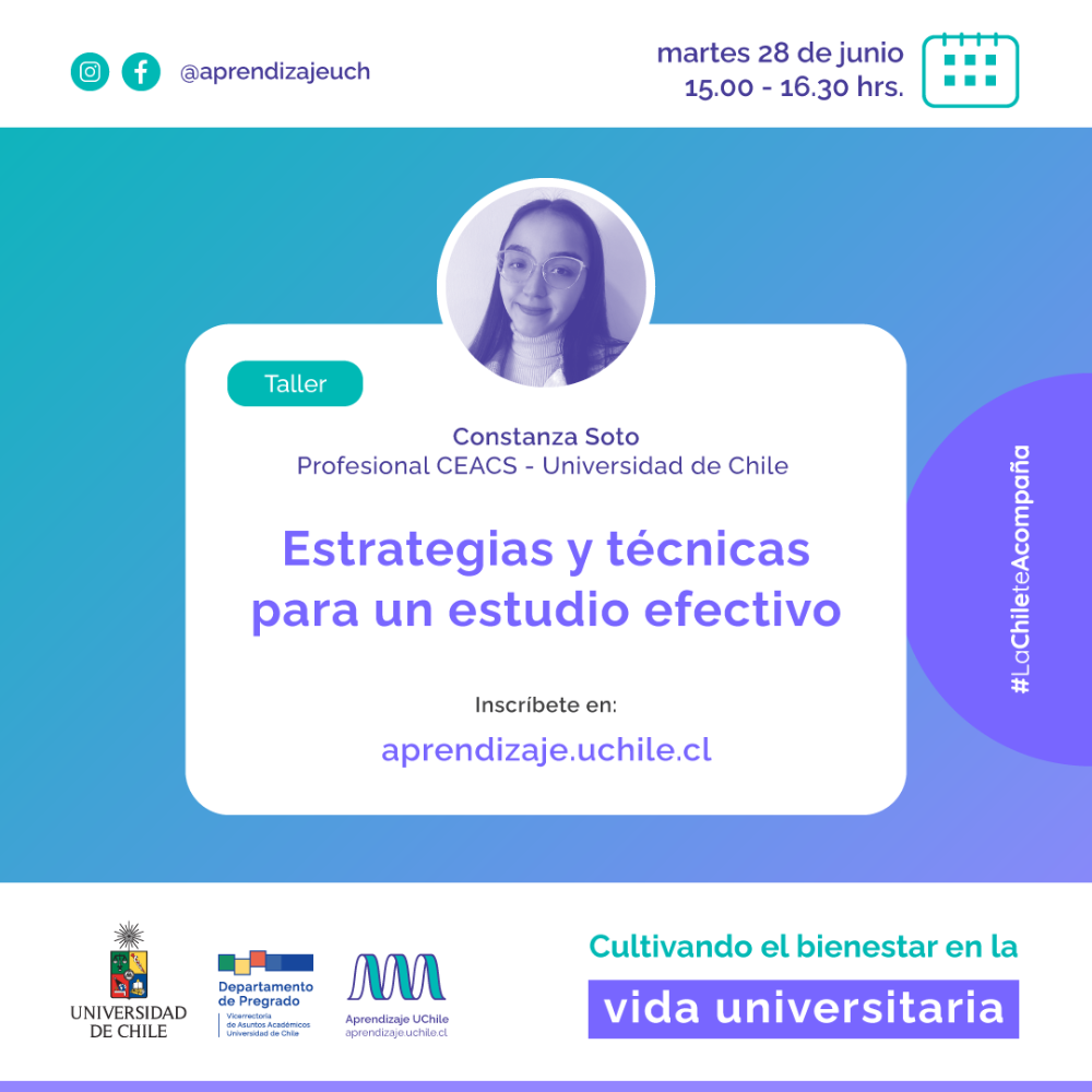 Banner taller "Estrategias y técnicas para un estudio efectivo"